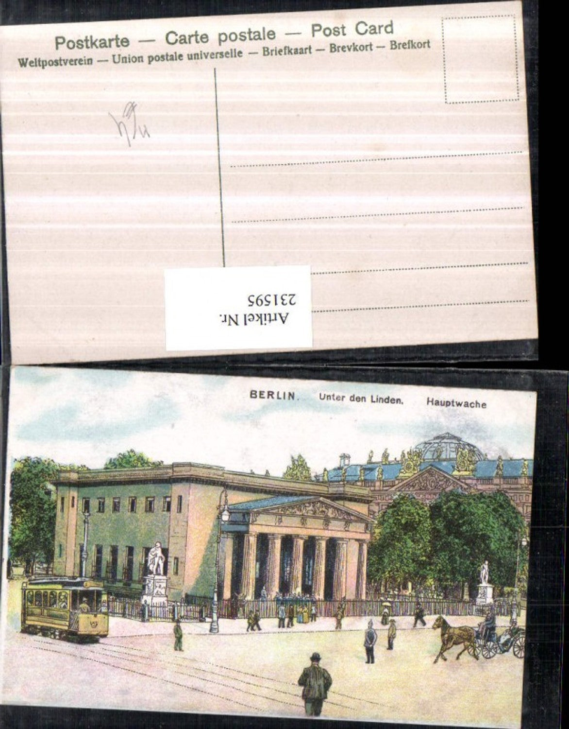 231595,Berlin Unter den Linden Hauptwache Straßenbahn