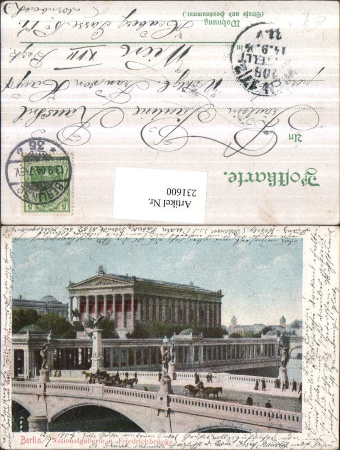 231600,Berlin Nationalgalerie u. Friedrichbrücke Brücke