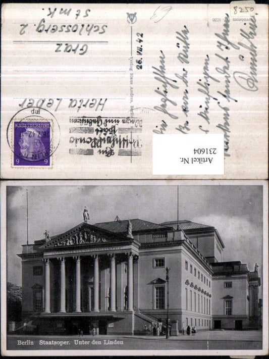 231604,Berlin Unter den Linden Staatsoper Oper