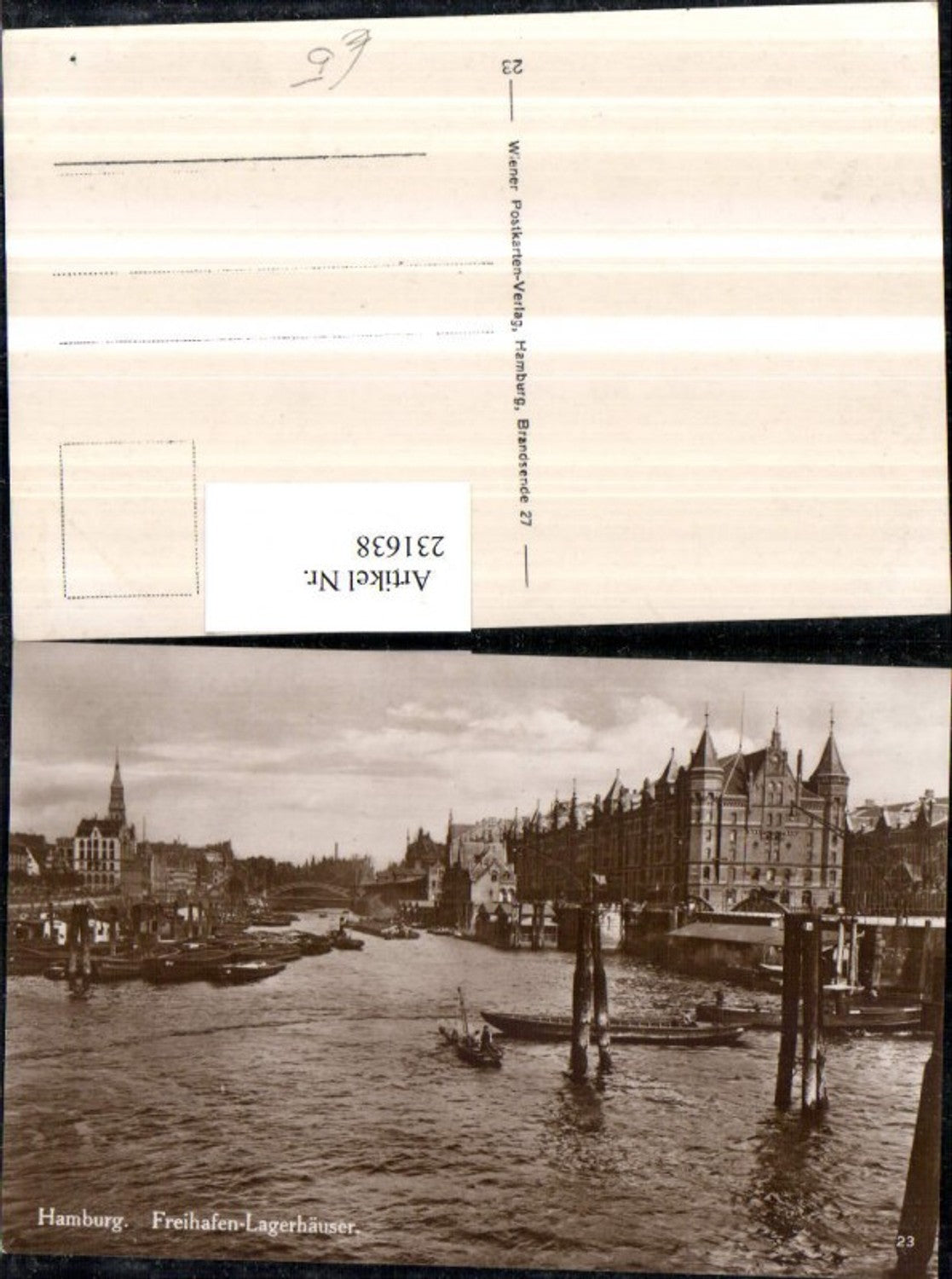 231638,Hamburg Freihafen-Lagerhäuser Boote Ruderboote
