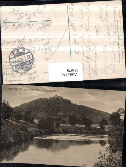 231670, Meiningen View of Landsberg Castle Section