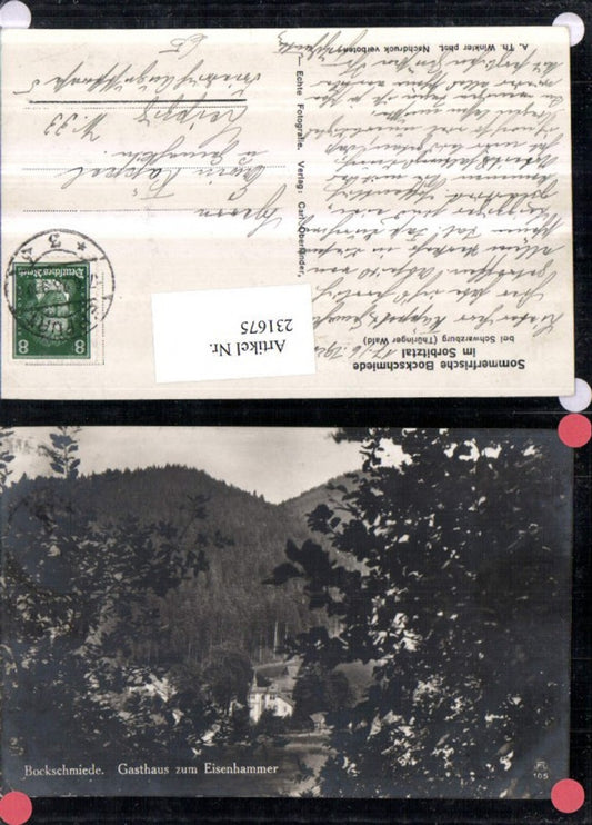 231675, Bockschmiede in the Sorbitz valley near Schwarzburg, Gasthaus zum Eisenhammer