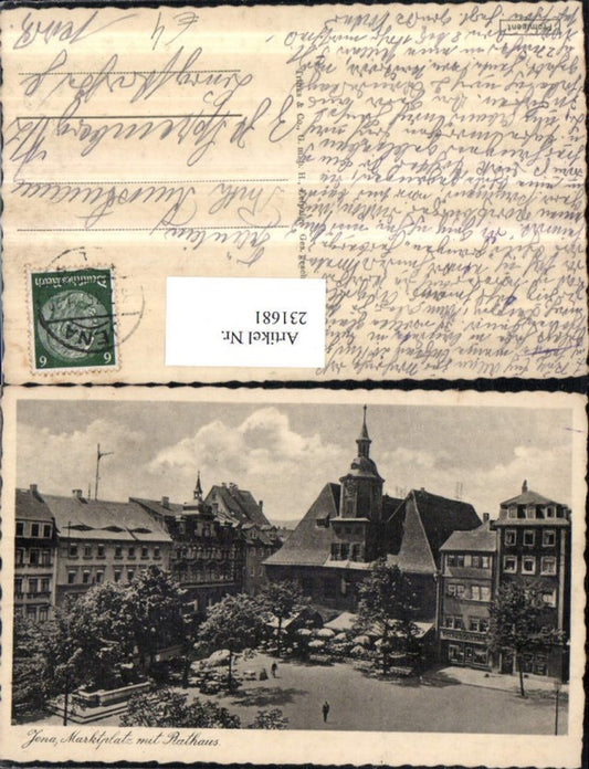 231681, Jena Market Square with Town Hall