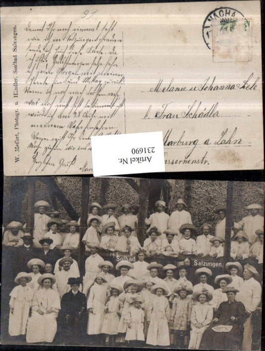 231690, Photo AK Solbad Bad Salzungen Women with hats Group photo