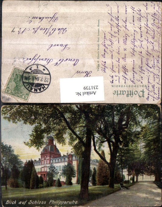 231739,Blick auf Schloss Philippsruhe b. Hanau