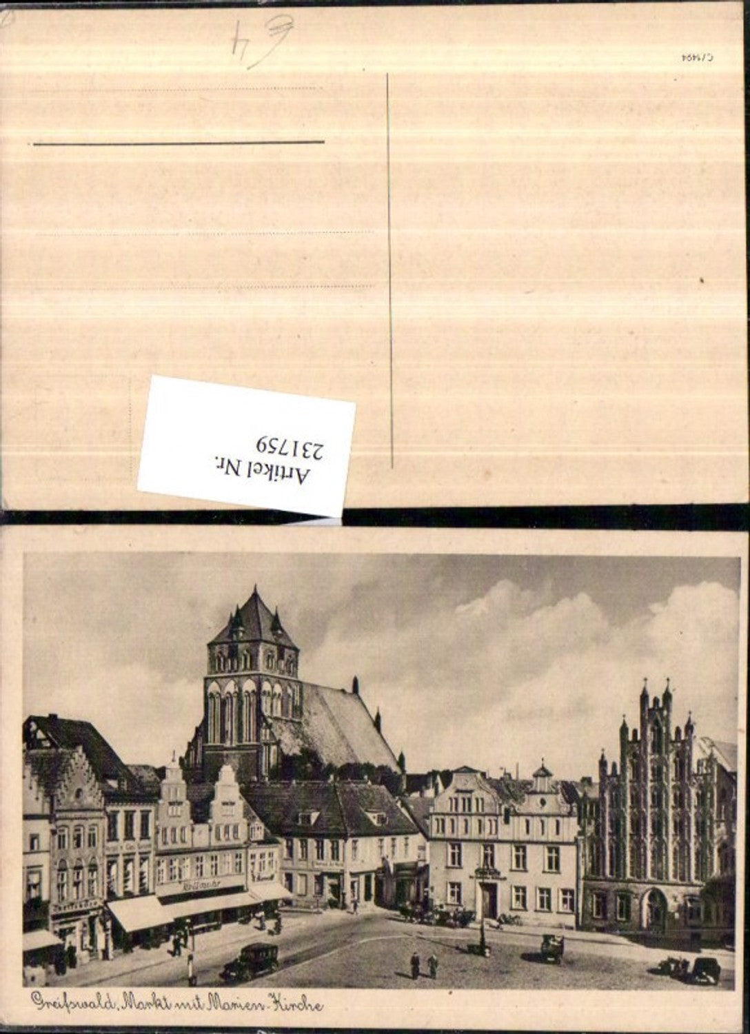 231759,Greifswald Markt m. Marien-Kirche