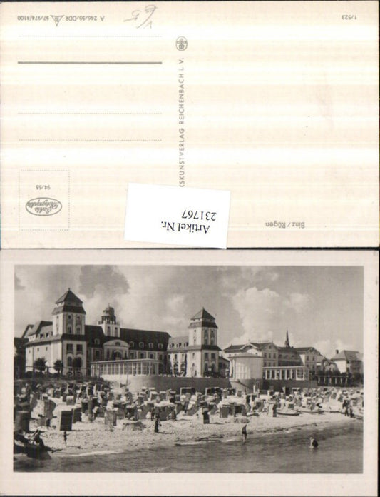 231767,Binz auf Rügen Strand Strandleben Strandkörbe pub VEB Reichenbach 1/523