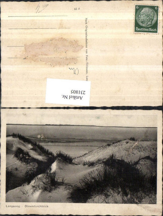 231805,Langeoog Dünendurchblick Dünen Partie