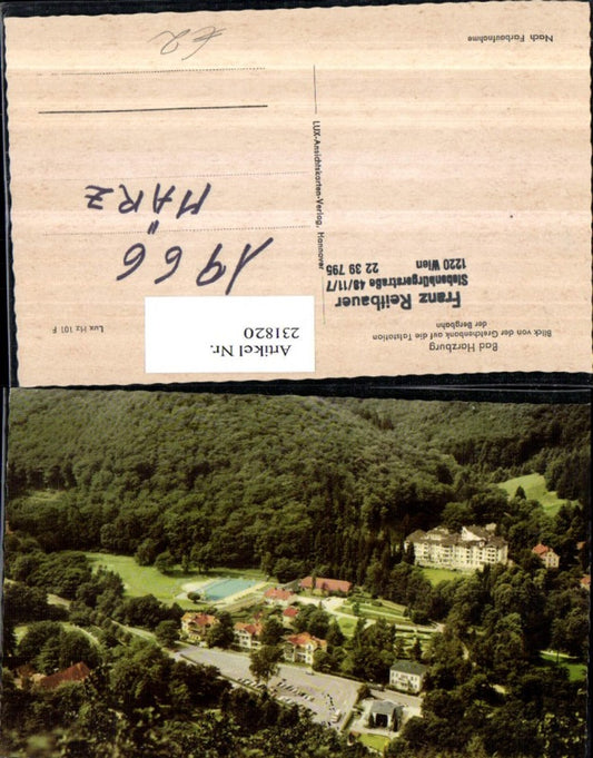 231820,Bad Harzburg Blick v. d. Gretchenbank auf d. Talstation d. Bergbahn