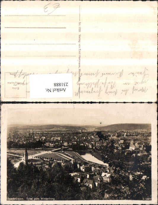 231888,Saarbrücken Totale v. Winterberg