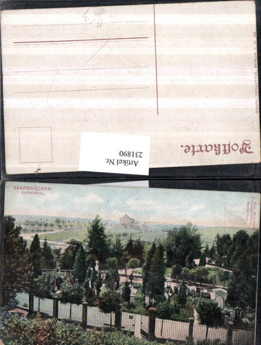 231890,Saarbrücken Ehrental Grabmäler Friedhof