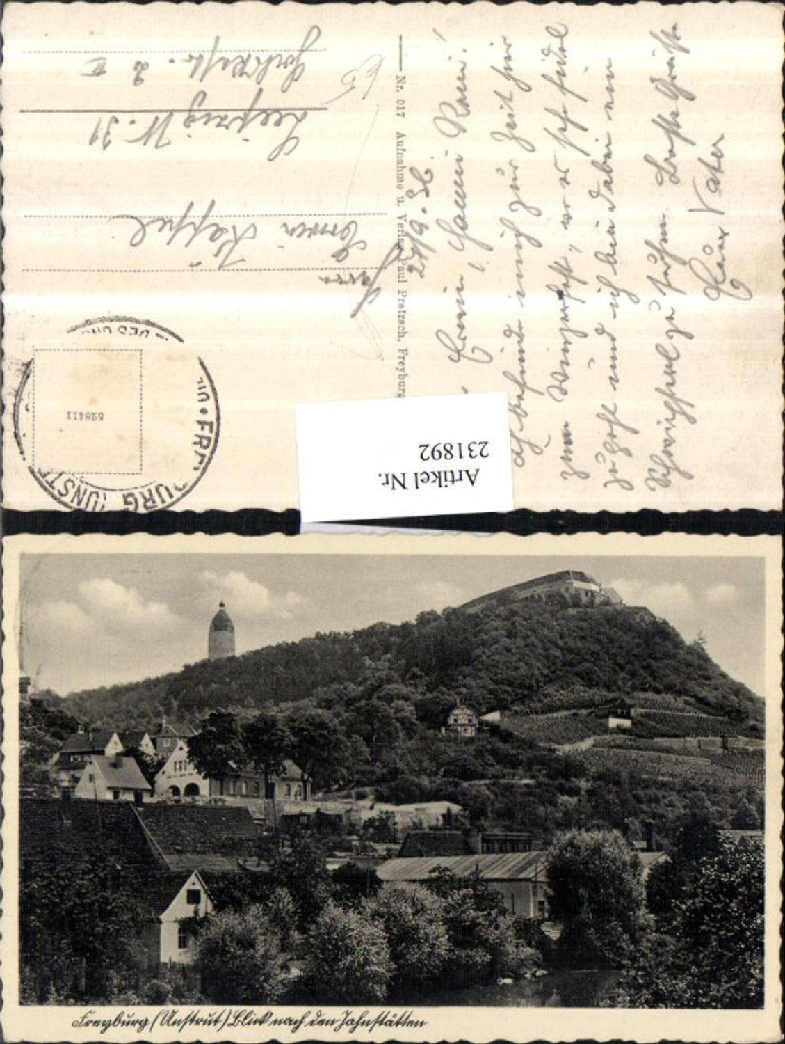 231892,Freyburg Unstrut Blick auf d. Jahnstätten