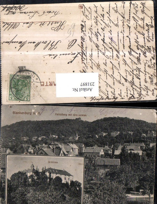 231897,Blankenburg am Harz Totale Heidelberg m. Großvater Schloss Mehrbildkarte