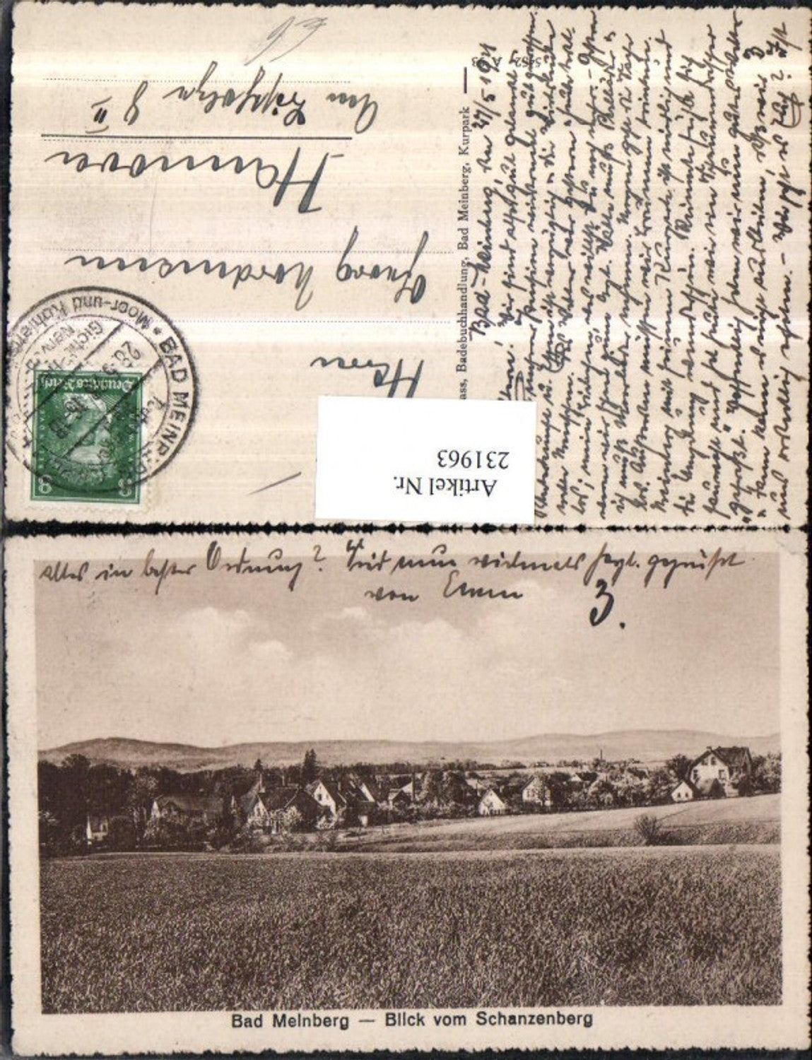 231963,Bad Meinberg Totale Blick v. Schanzenberg