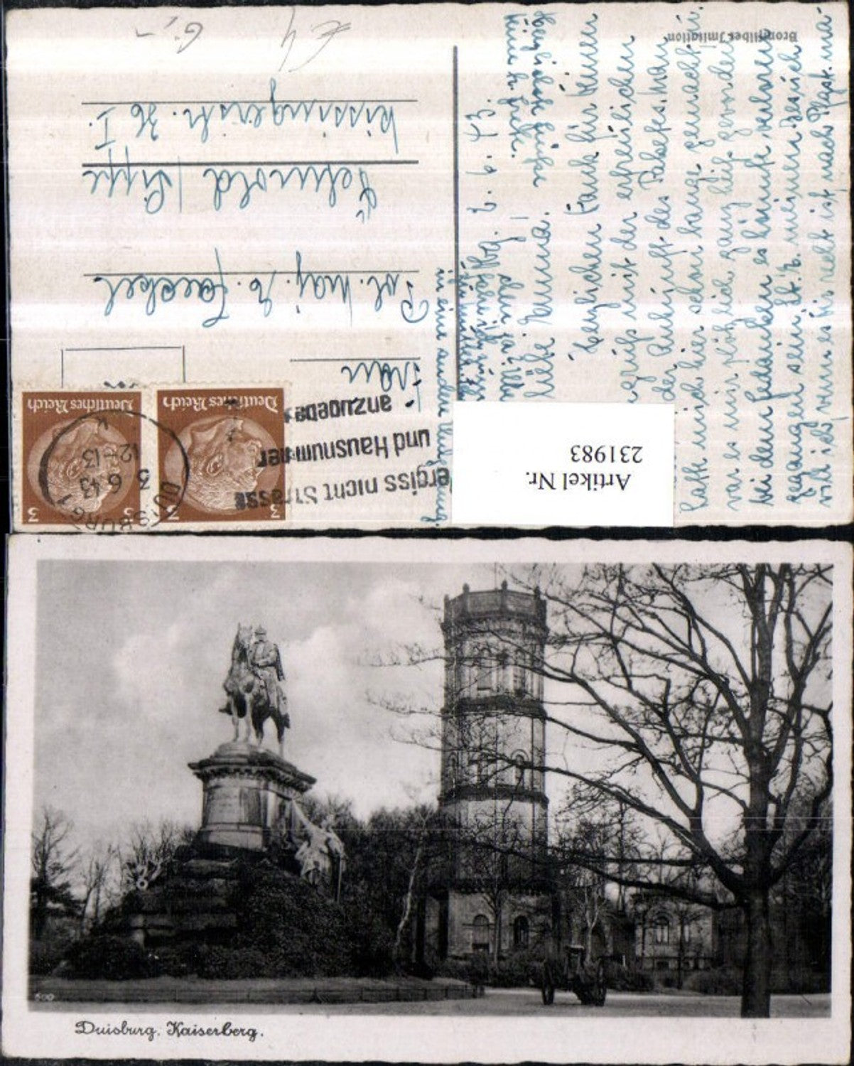 231983,Duisburg Kaiserberg Turm Denkmal