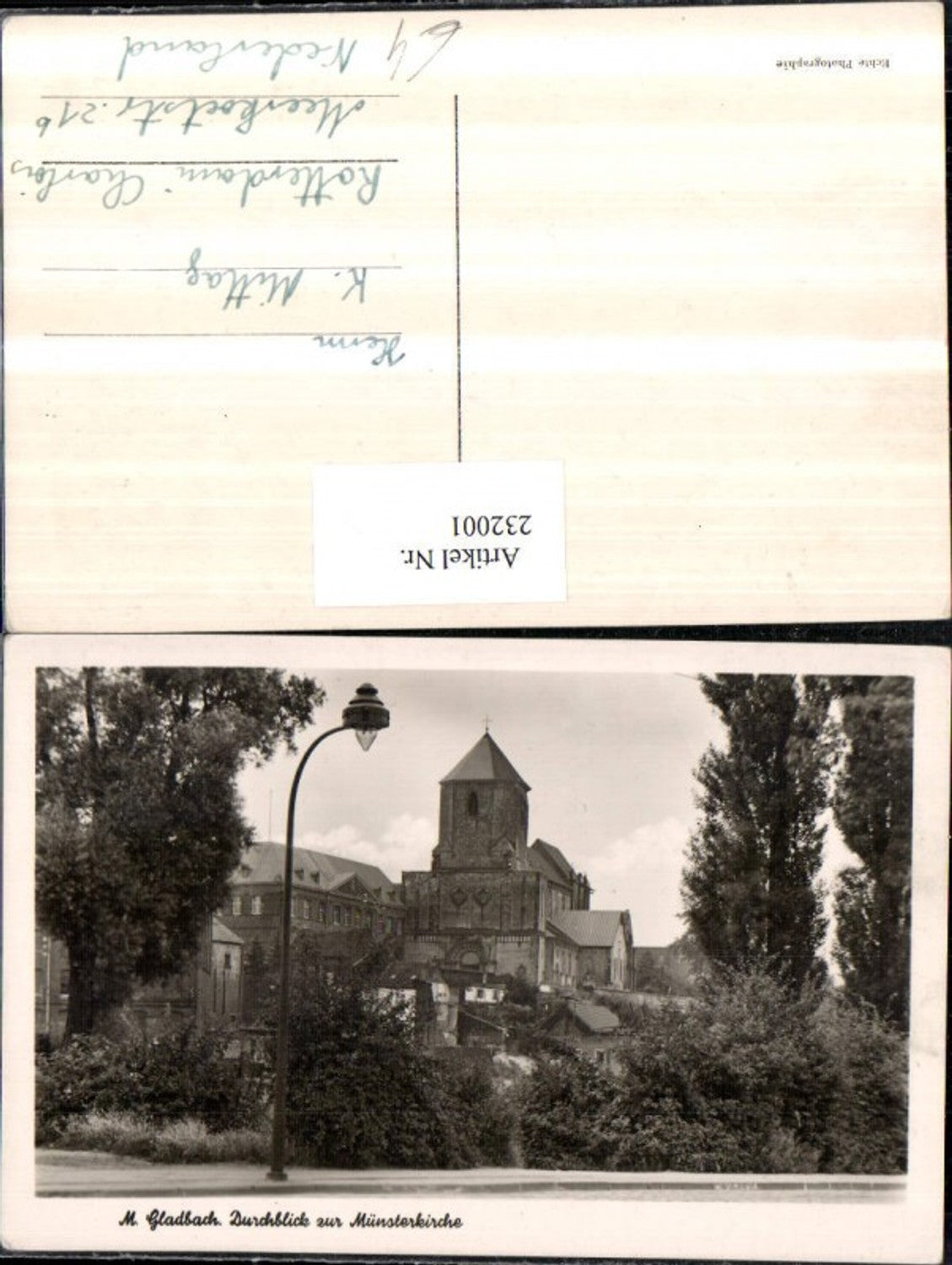 232001,Mönchengladbach Durchblick zur Münsterkirche Kirche