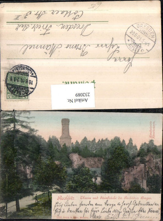 232089,Rochlitz Turm u. Steinbrücke d. Rochlitzer Berges
