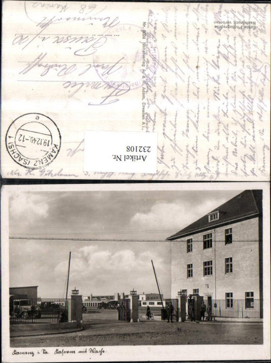 232108,Kamenz in Sachsen Kaserne m. Wache Soldaten Schranke