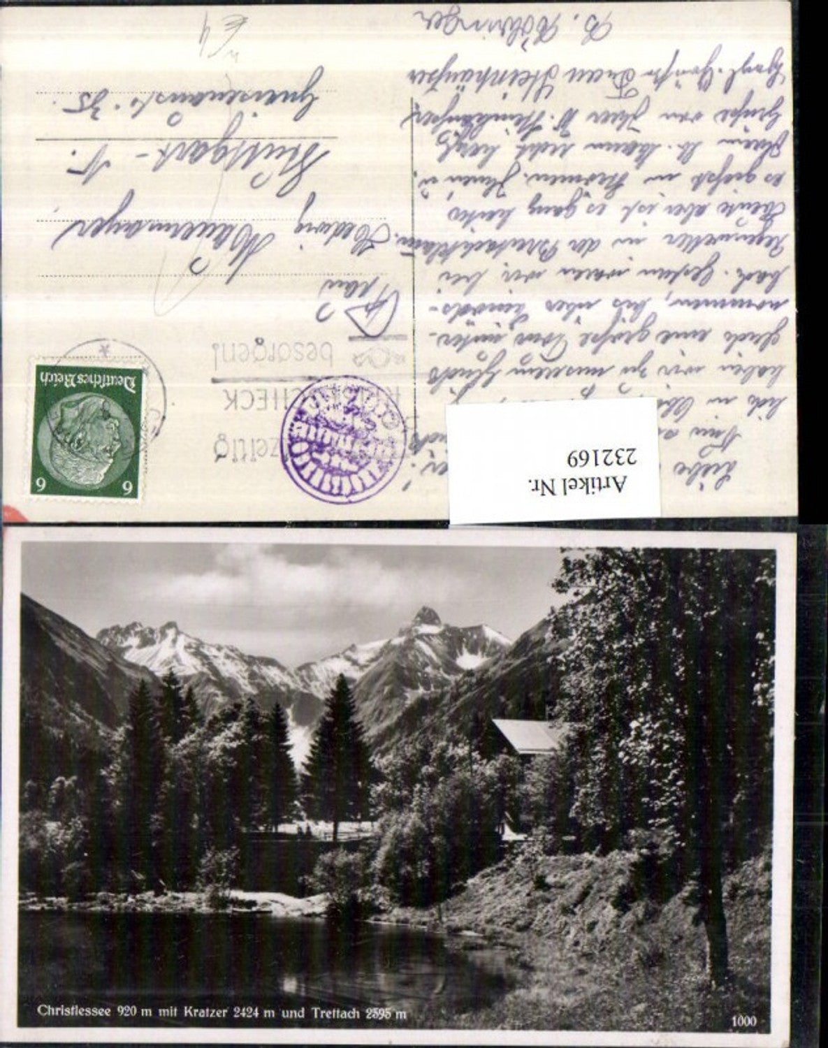 232169,Christlessee See m. Kratzer u. Trettach b. Oberstdorf Partie
