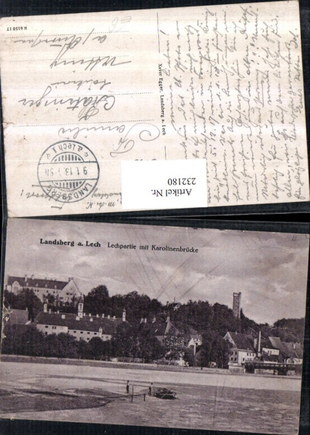 232180,Landsberg am Lech Lechpartie m. Karolinenbrücke