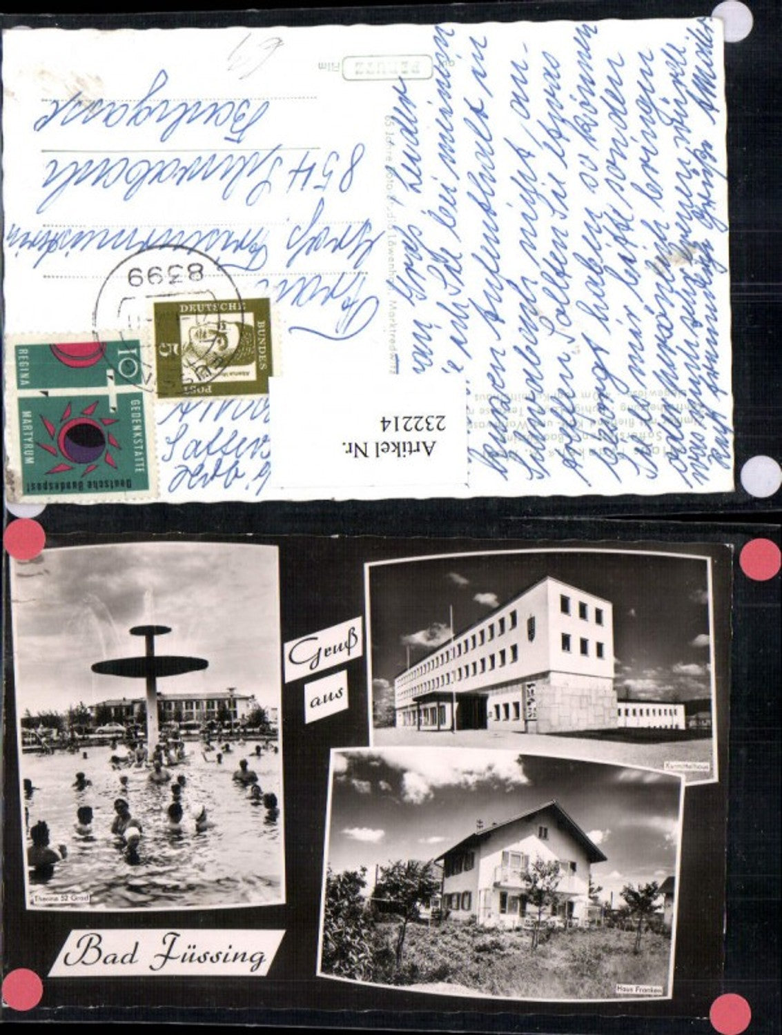 232214,Gruß aus Bad Füssing Kurmittelhaus Haus Franken Therme Mehrbildkarte