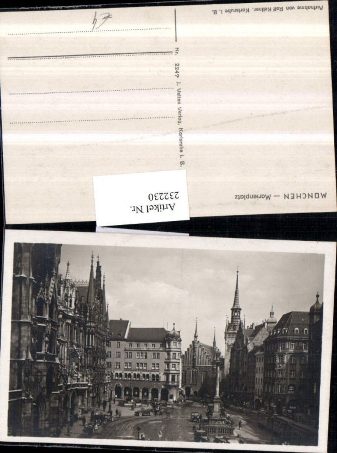 232230, Munich Marienplatz Square Column Town Hall