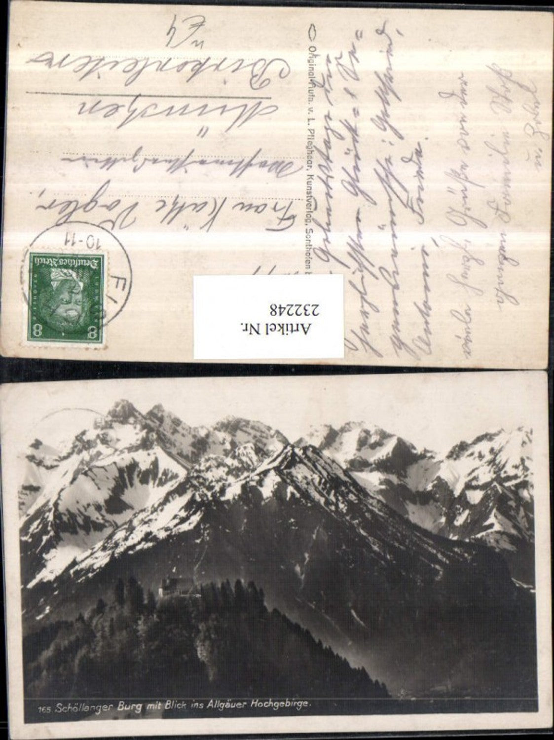 232248,Schöllanger Burg m. Blick ins Allgäuer Hochgebirge b. Oberstdorf
