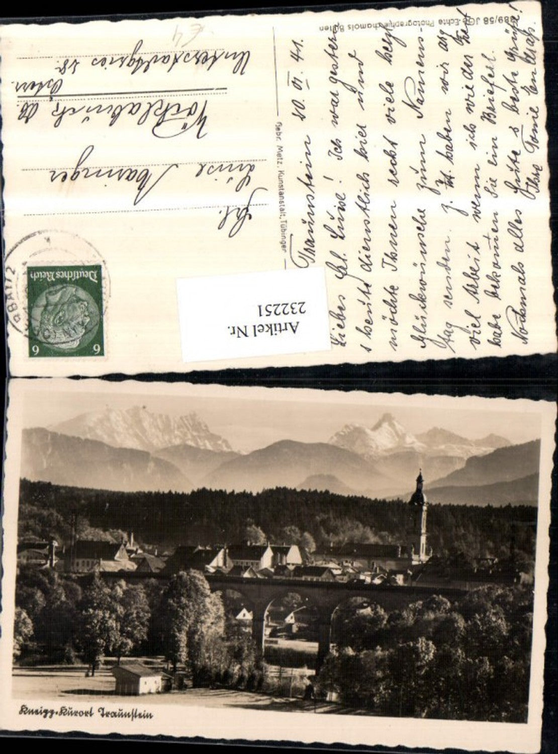 232251, Traunstein in Chiemgau, partial view of bridge