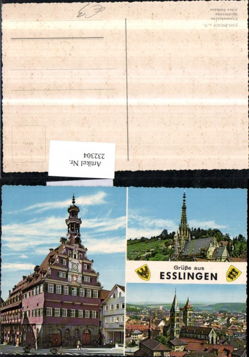 232304,Esslingen am Neckar Frauenkirche Stadtkirche Rathaus Mehrbildkarte