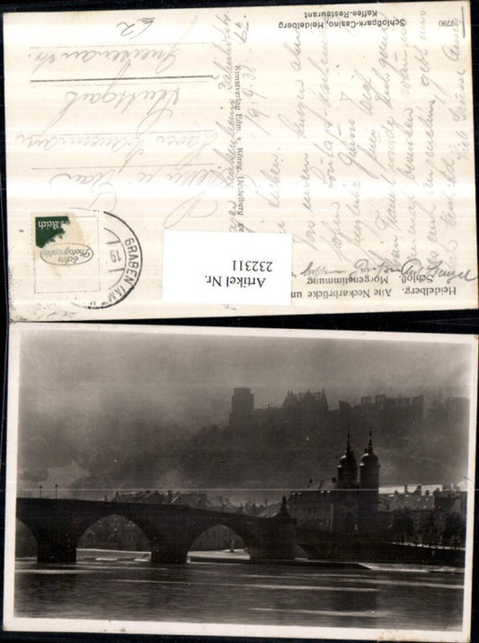 232311, Heidelberg Neckar Bridge Bridge and Castle Fortress