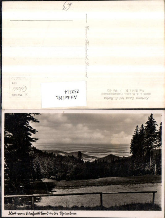 232314, Kurhaus Sand near Baden-Baden, view of the Rhine plain