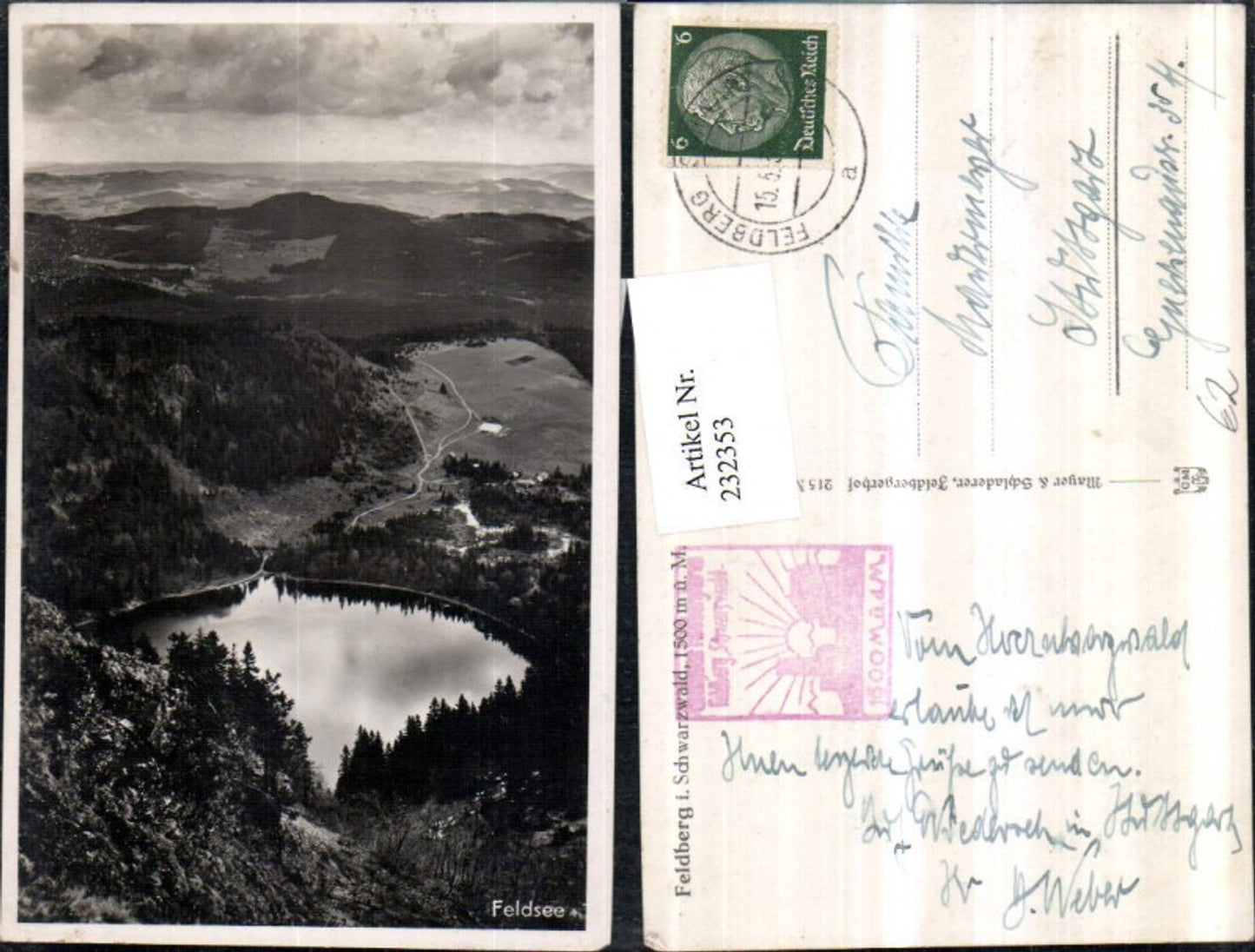 232353, Feldberg in the Black Forest, Feldsee Lake