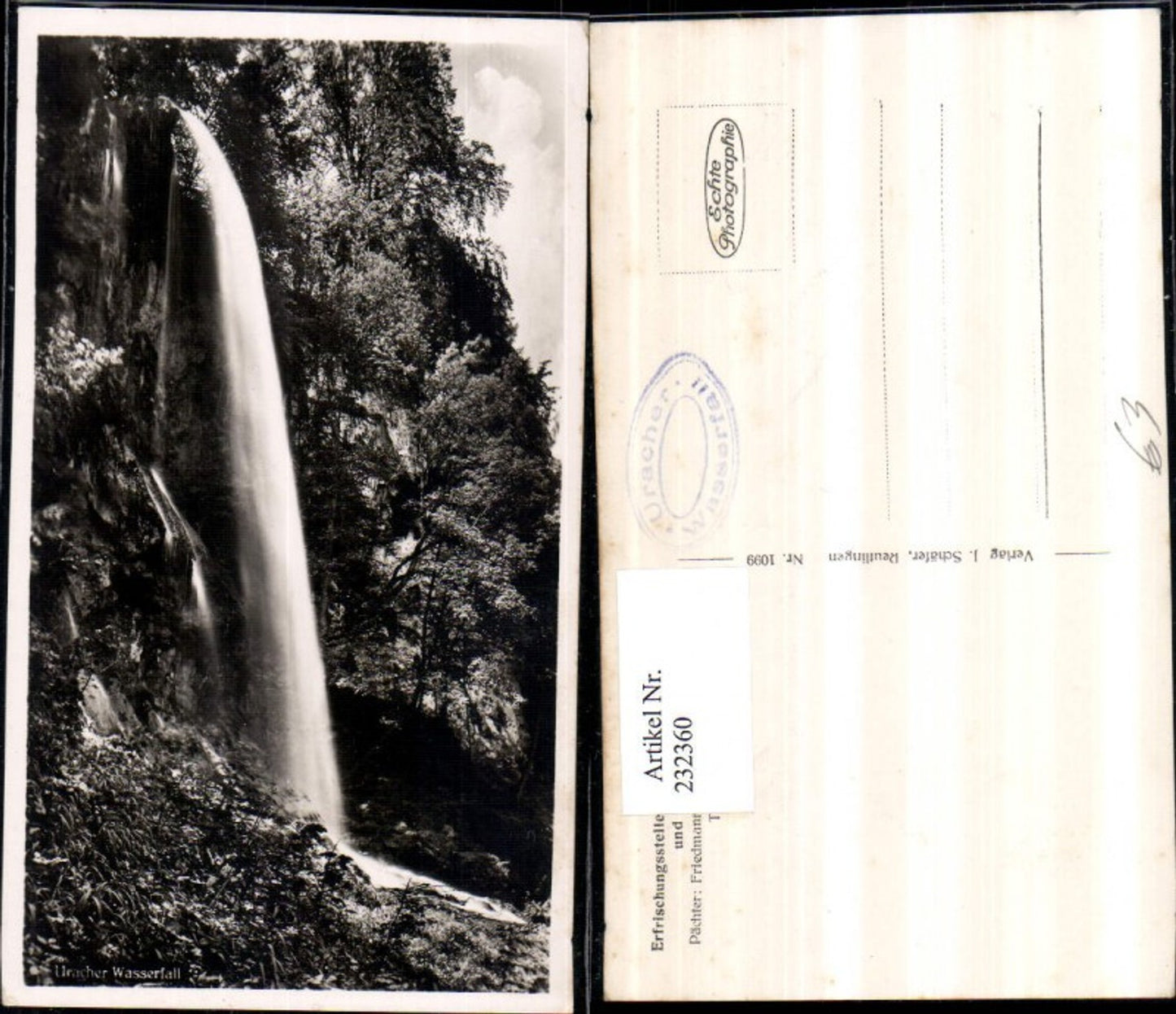 232360,Uracher Wasserfall u. Hohenurach b. Urach Partie