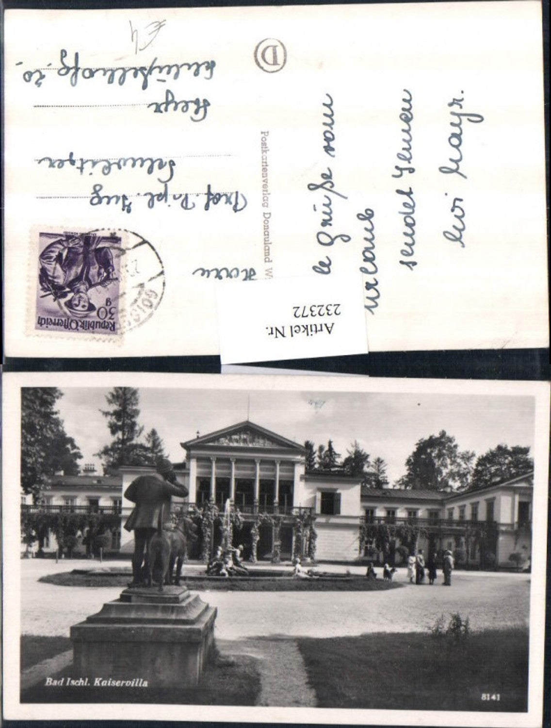 232372,Bad Ischl Kaiservilla Brunnen Denkmal