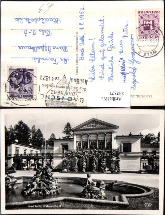 232377,Bad Ischl Kaiservilla Springbrunnen