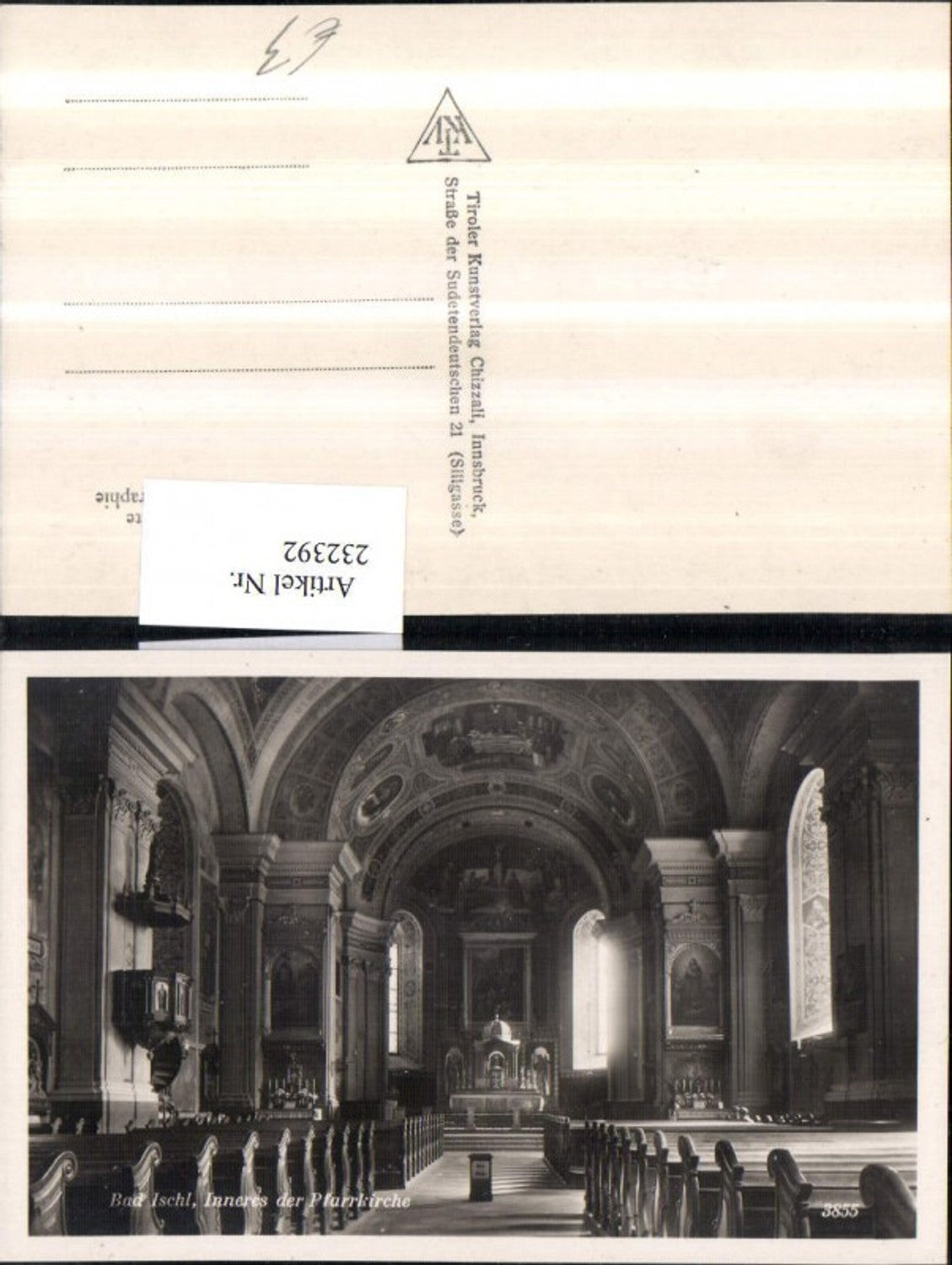 232392,Bad Ischl Pfarrkirche Kirche Innenansicht