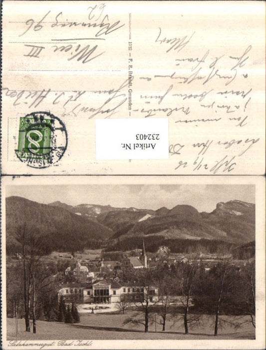 232403,Bad Ischl Teilansicht m. Kaiservilla pub F. E. Brandt 051