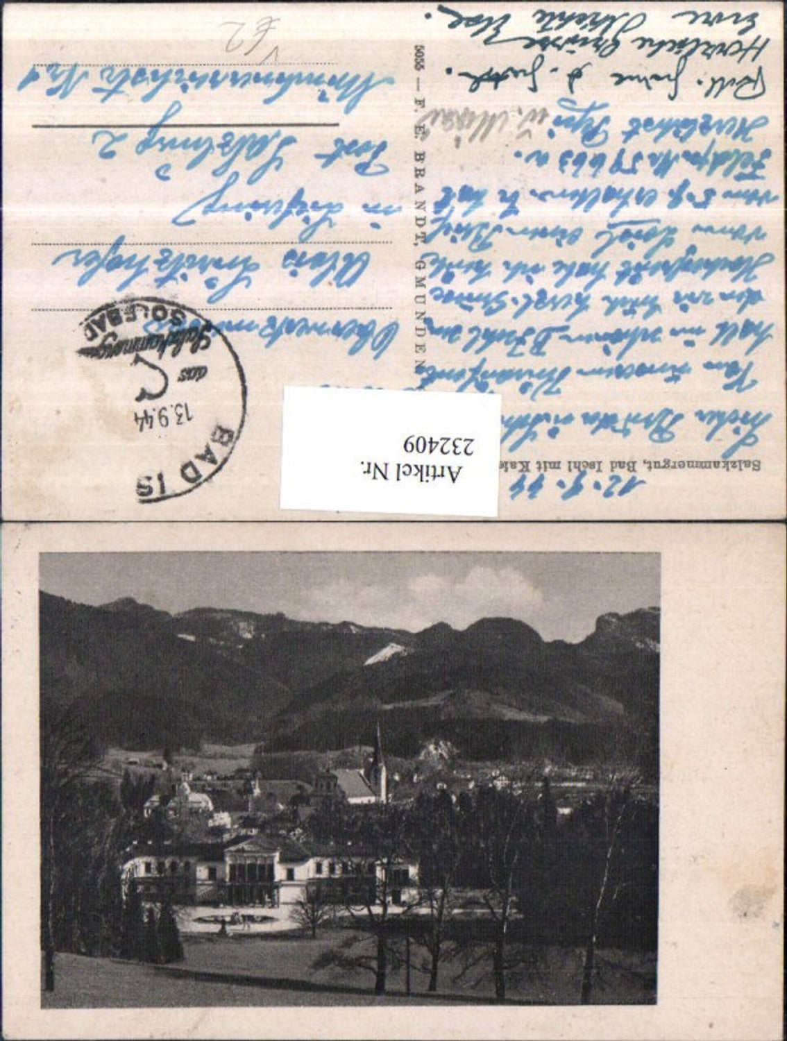 232409,Bad Ischl Teilansicht m. Kaiservilla pub F. E. Brandt 5055