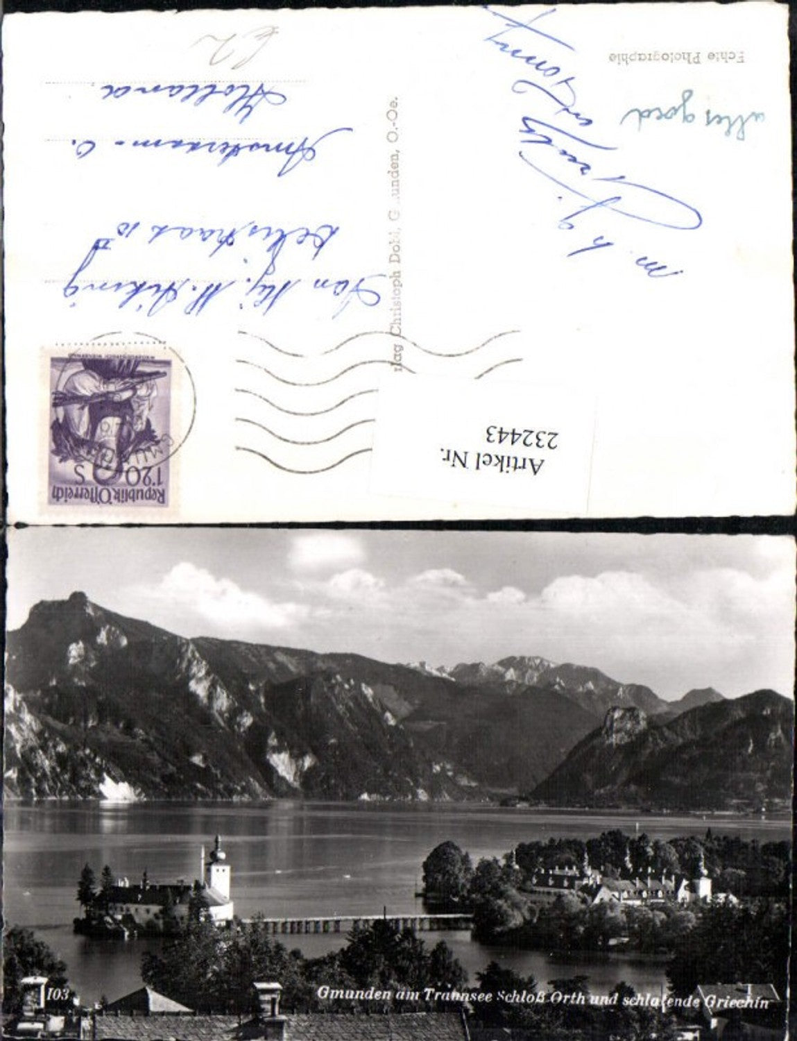 232443,Gmunden am Traunsee Schloss Orth u. Schlafende Griechin