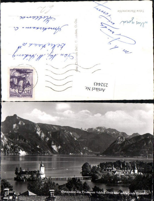 232443,Gmunden am Traunsee Schloss Orth u. Schlafende Griechin