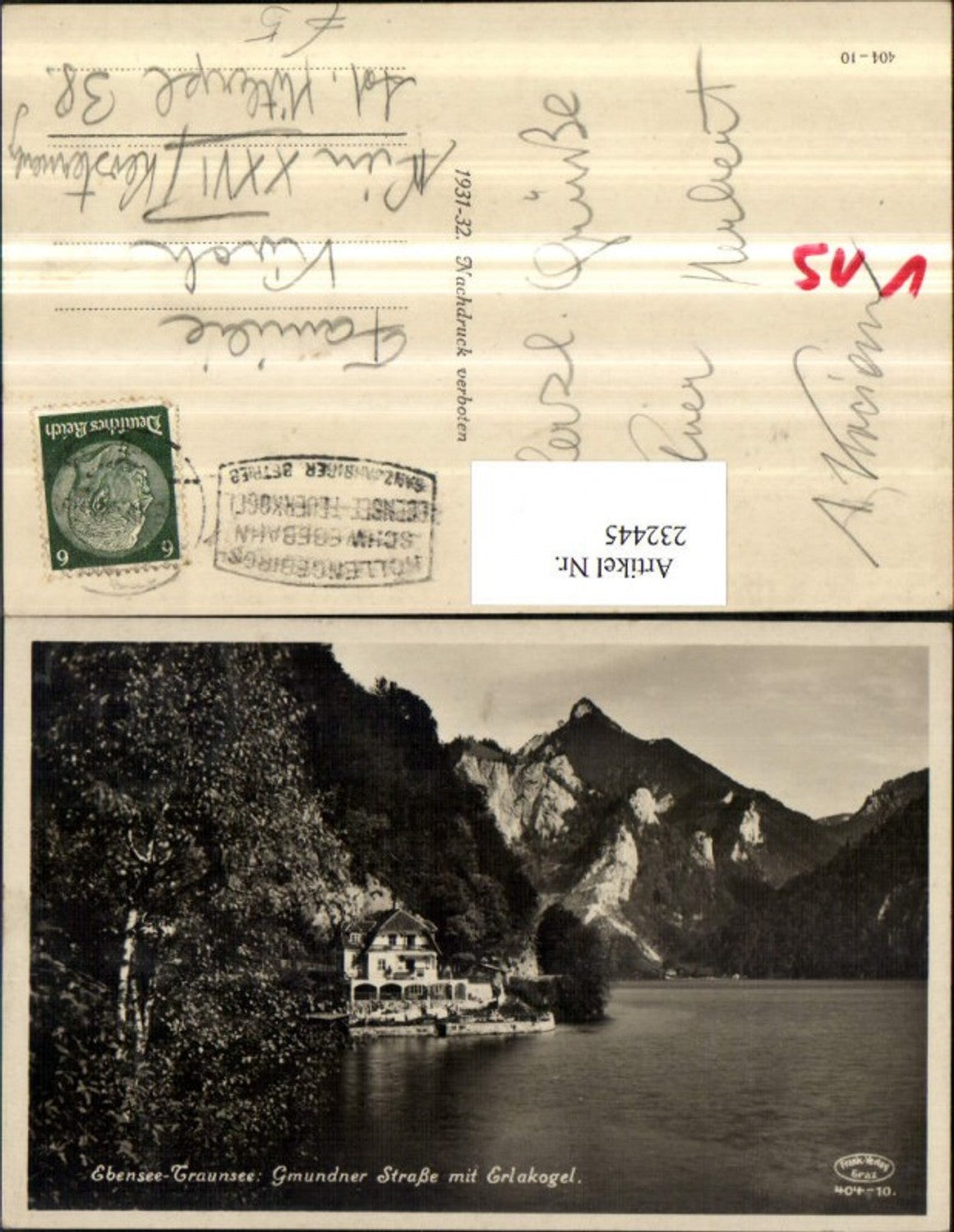 232445,Gmunden Ebensee Traunsee Gmundner Straße m. Erlakogel Partie