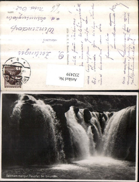 232459,Gmunden Traunfall Wasserfall pub F. E. Brandt