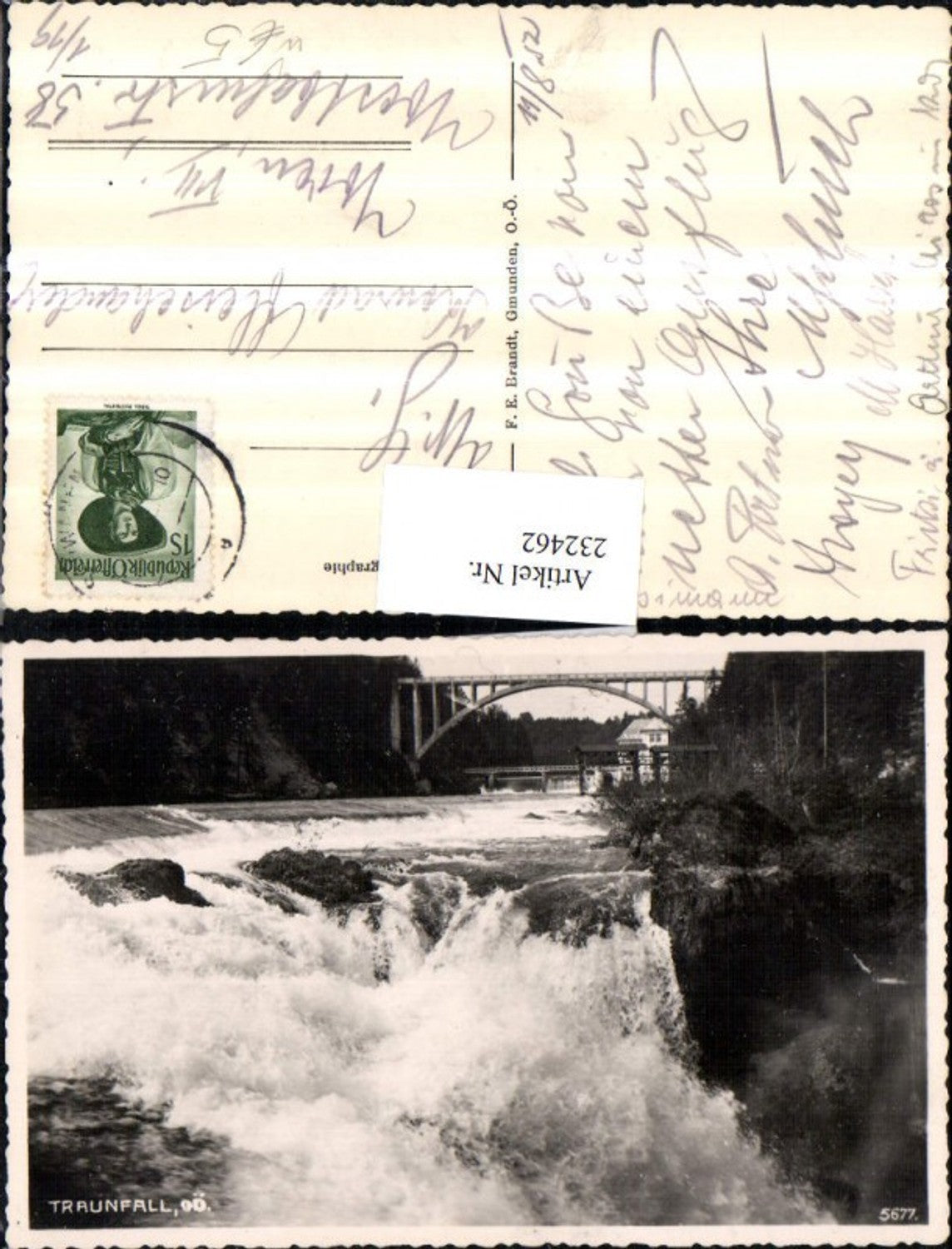 232462,Gmunden Traunfall Wasserfall Brücke