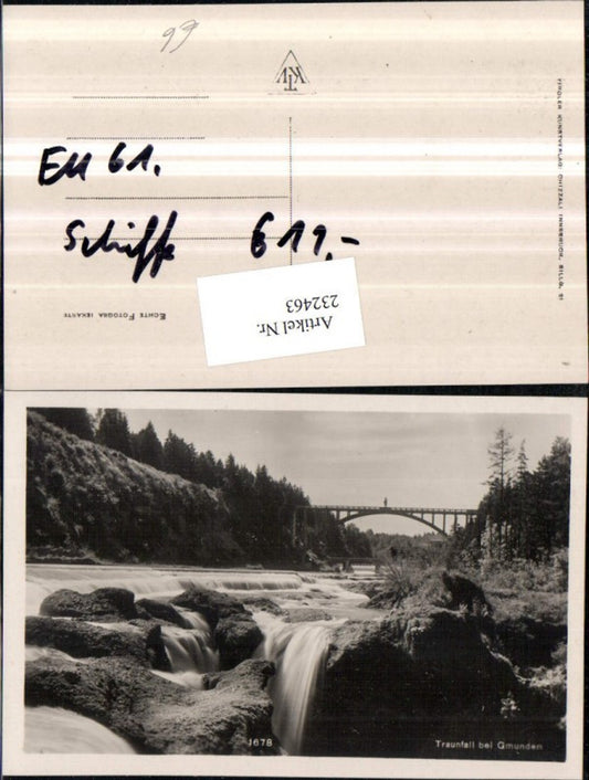 232463,Gmunden Traunfall Wasserfall Brücke