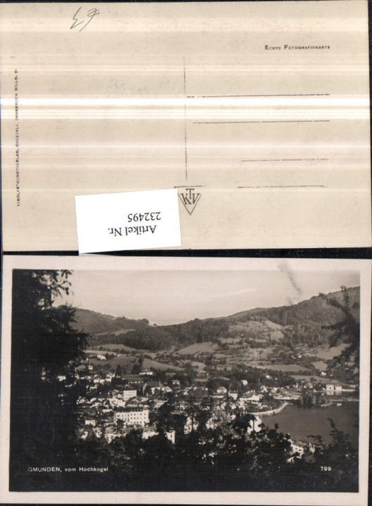 232495,Gmunden Totale v. Hochkogel