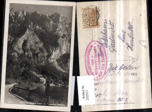 232517,Gmunden Gasthof Hoisn m. Traunstein