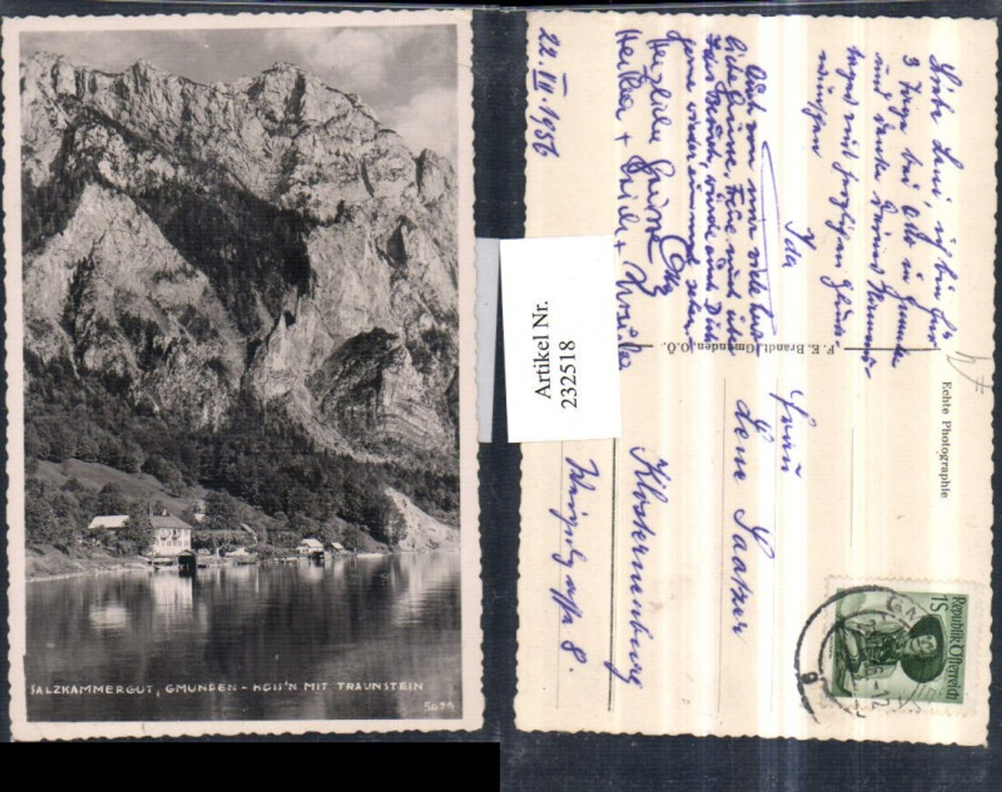 232518,Gmunden Gasthof Hoisn m. Traunstein