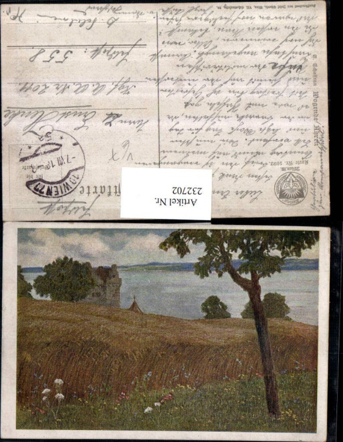 232702,Deutscher Schulverein 1092 Künstler Schaffran Wogende Ähren Feld Wiese