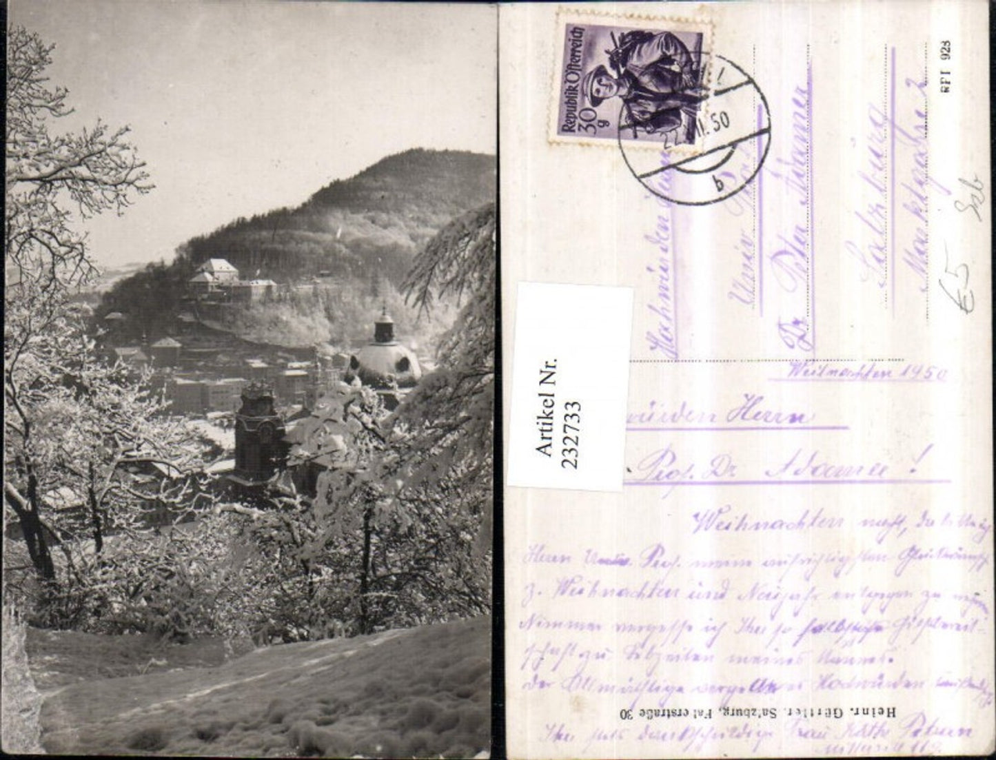 232733,Salzburg Teilansicht Winterbild