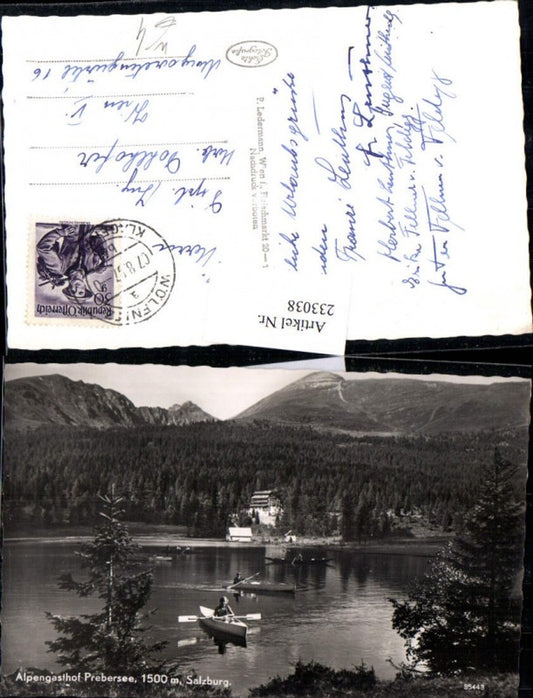 233038,Alpengasthof Prebersee See b. Tamsweg Partie Ruderboote